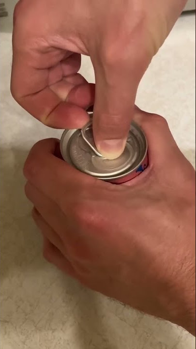 Satisfying soda can cracking crisp sound