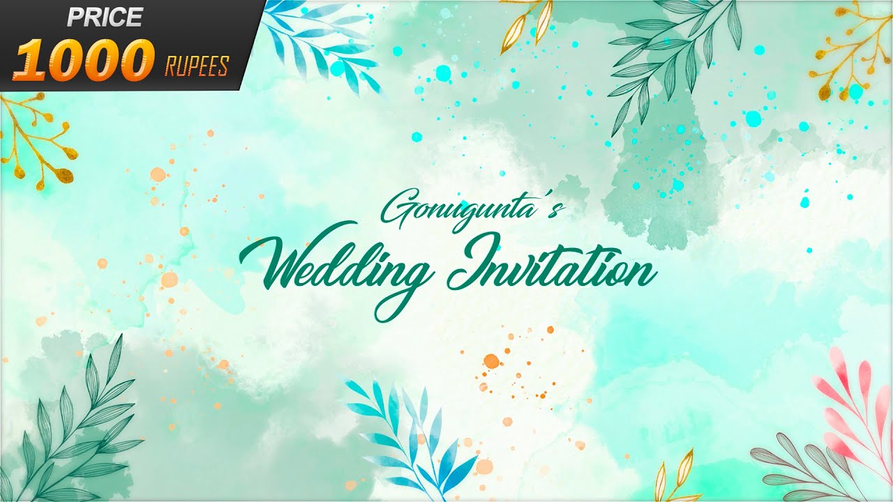 Wedding Invitation Video GT 20 || e-card || Whatsapp Invite Video || only english