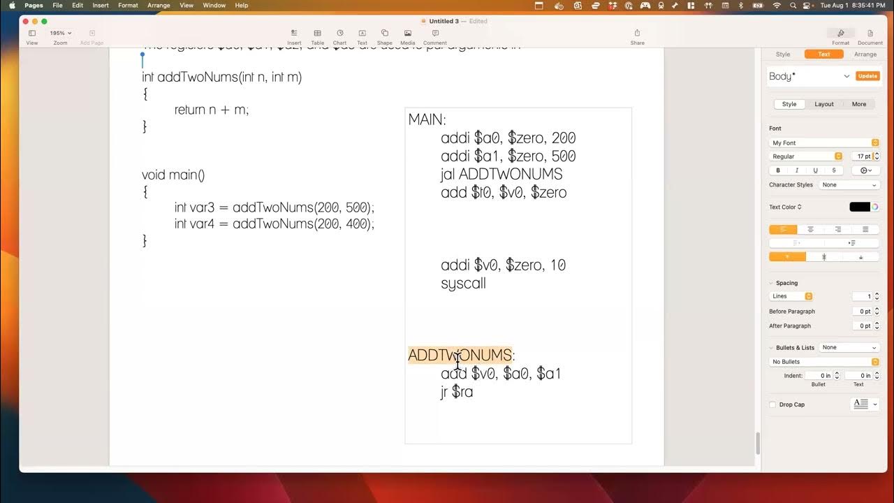 Intro to MIPS: Calling Functions With Parameters - YouTube