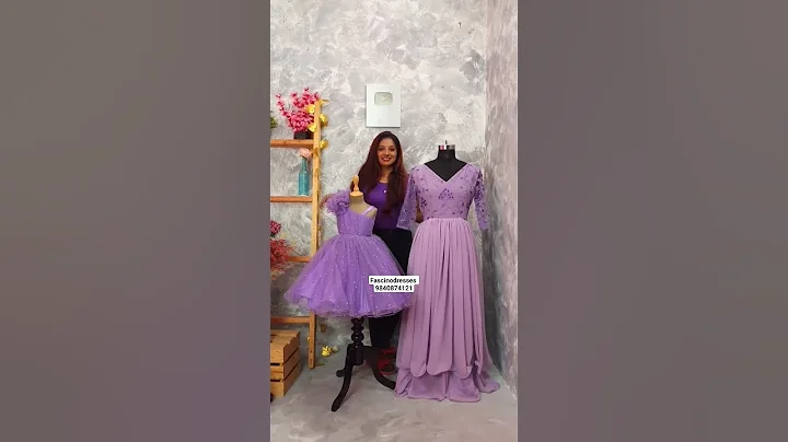fascinodresses|mom daughter matching trending dresses collection|birthday partywears ballgown 💜💜💜💜💜