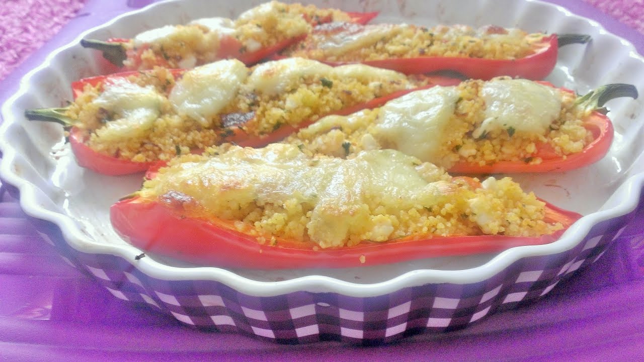 Paprika gefüllt mit Couscous Vegetarisch - YouTube