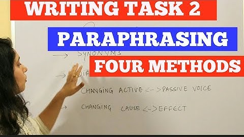 How to do paraphrasing with the help of simple techniques.