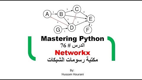 Python in Arabic #76 Networkx مكتبة رسومات الشبكات