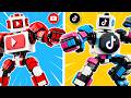 I Built YouTube vs TikTok LEGO Robots | RINO Bricks