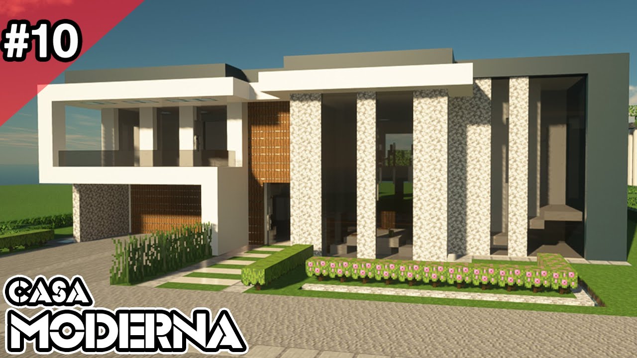Minecraft: COMO hacer una casa MODERNA 1.19 GRANDE #10✓