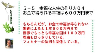 幸福な人生の作り方（4）「お金で得られる幸福は600万円まで」 令和5年5月5日