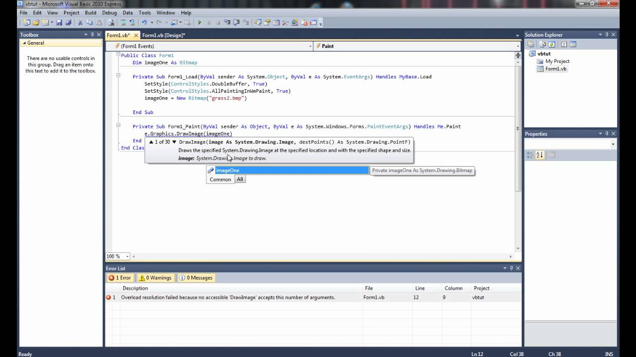 Visual Basic 2010 Game tut 1 - YouTube