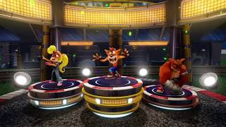 Crash Bandicoot, Coco Bandicoot And Crunch Bandicoot Winning Podium. Crash Nitro Fueled