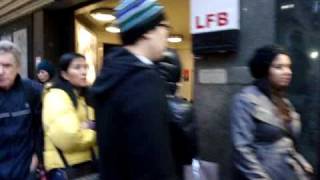 Queue Outside The H&M Knightsbridge, London For Jimmy Choos Limited Edition Series