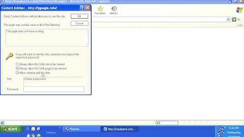 How to Enable, Use and Disable the Content Advisor of Internet Explorer