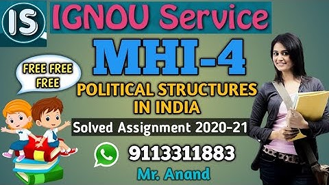 MHI-4 Solved Assignment||English Medium||2020-21||For July 2020 & January 2021 Session