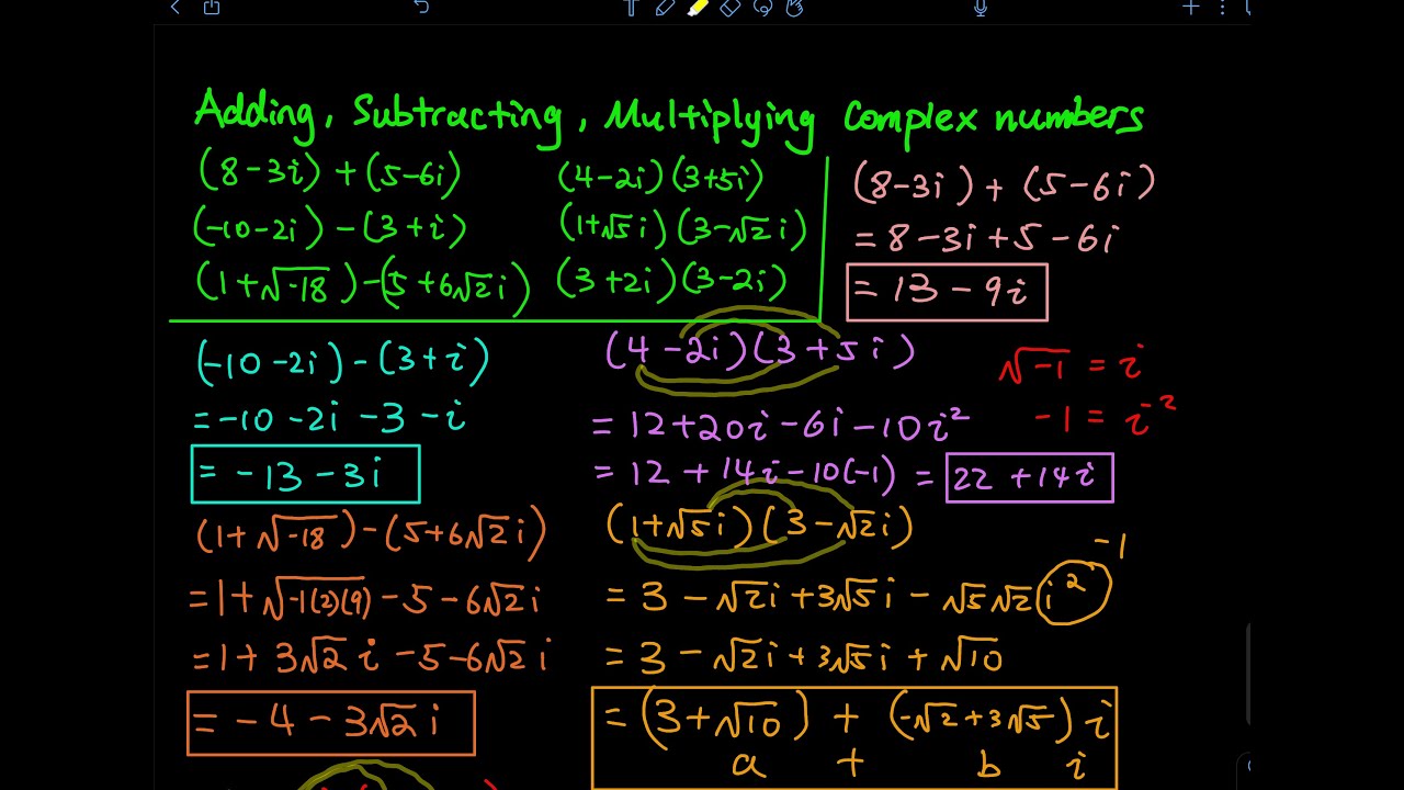 adding-subtracting-and-multiplying-complex-numbers-youtube