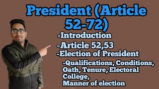 President of India, Election of the president, electoral college, oath,qualifications,#lawwithtwins