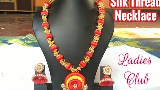 DIY I How to make Silk Thread Necklace at home I Silk Thread Jewelry making