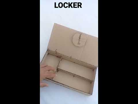 Diy Cardboard Locker At Home Diy Cardboard Ideas Shorts Youtubeshort