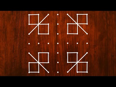 Beautiful Rangoli Design for Beginners || Kolam Design with 7x7 Dots | Simple Rangoli Design