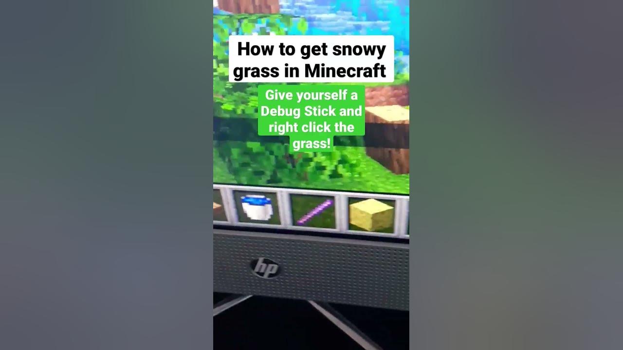How to get snowy grass minecraft shorts new build command youtube