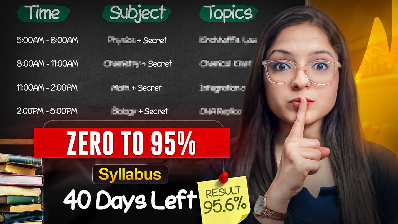Zero to 95% in 40 DAYS | BEST STRATEGY for Class 12 Board Exam 2026 ...