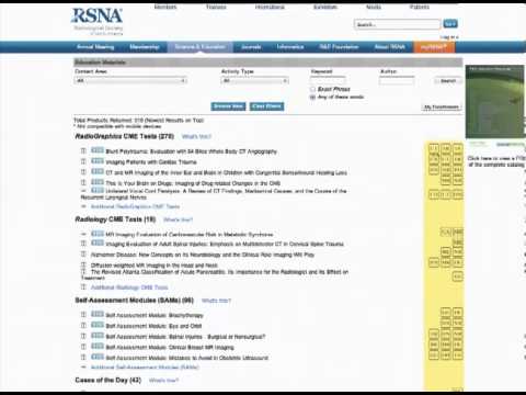 RSNA Online Education Tutorial