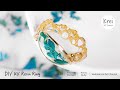 【UV レジン】ドライフラワーを使って、DIY指輪を作りました〜♪ UV Resin - DIY Rings with Dried Flower.