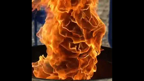 Fire tornado in slow motion