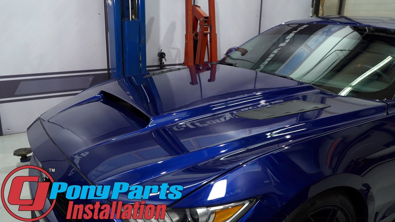 2015 2017 Mustang V6 Ecoboost Gt Cervini Hood Stalker Unpainted Fiberglass With Louvers Installation 2015 2017 Mustang V6 Ecoboost Gt Cervini Hood Stalker Unpainted Fiberglass With Louvers Installation