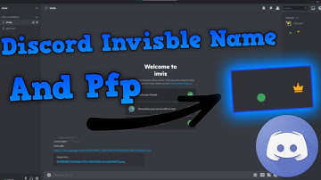 How to get a invisible name and pfp in discord! (Working 2021)