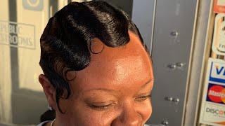 Book the relaxer free finger waves on color treated hair🤪 🦄💕 I