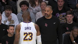 LeBron James and Ime Udoka exchange words and then Ime gets ejected 👀 screenshot 4