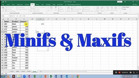Minifs & Maxifs functions in Excel | Excel tutorials in Hindi #excel #excelfunction #exceltips #max