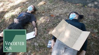 New West Secondary students stage die-in over 'lacklustre' COVID-19 measures | Vancouver Sun