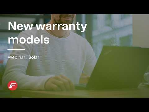 Webinar | New warranty models from Fronius Solar 2026