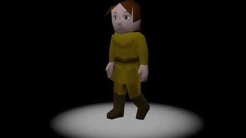 Walk and blink animation test