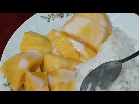 ข้าวเหนียวมะม่วงน้ำดอกไม้ มะม่วงอกร่อง