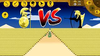 Stick War Legacy Army 9999 Spearton Gold Vs Army 9999 Archer Goldepic Battle