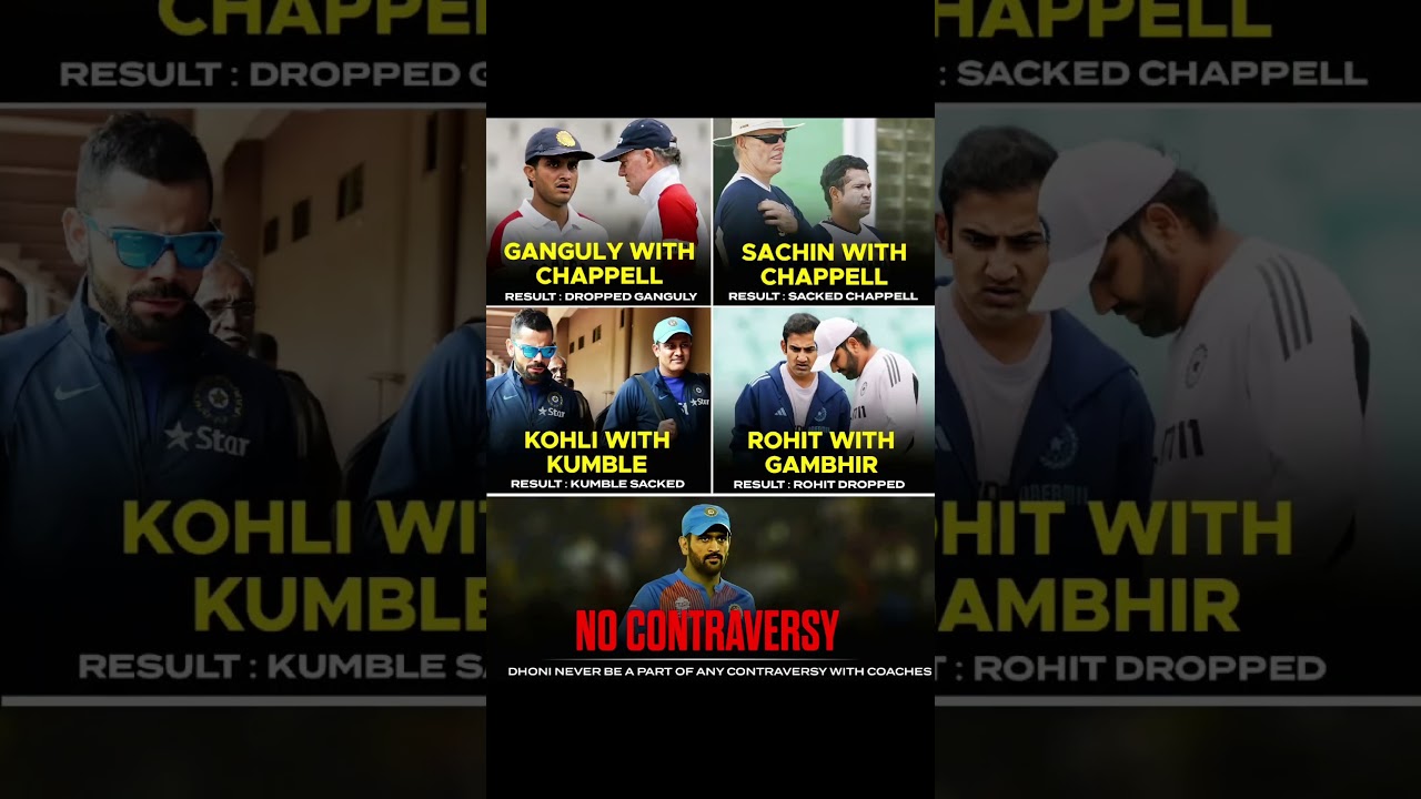 DHONI NEVER BE A PART OF ANY CONTRAVERSY WITH COACHES.. 