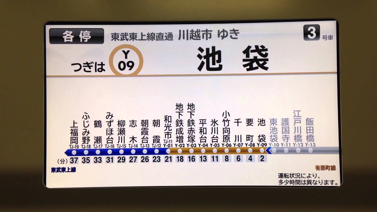 13-12-10 Tokyo Metro In-car Display part 1 - YouTube