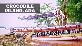 A visit to the Crocodile Island, Ada - Ghana