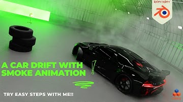 How I Made a Car Drift Animation with Smoke in 9 Minutes In Blender | Step By Step Tutorial