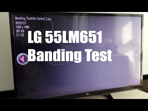 LG 55LM615S Banding Test am LED TV - YouTube