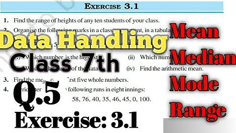 Q 5, Ex 3.1 - Data Handling - Chapter 3 - Maths Class 7th - NCERT | Data Handling Class 7 Ex 3.1
