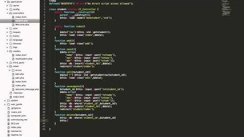 insert Delete update using codeigniter 3 for beginner part 3