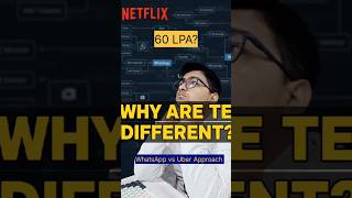 Netflix Interview mein pucha-WhatsApp vs Uber 90% engineers yahan atak jaate hain#jobsearch #shorts
