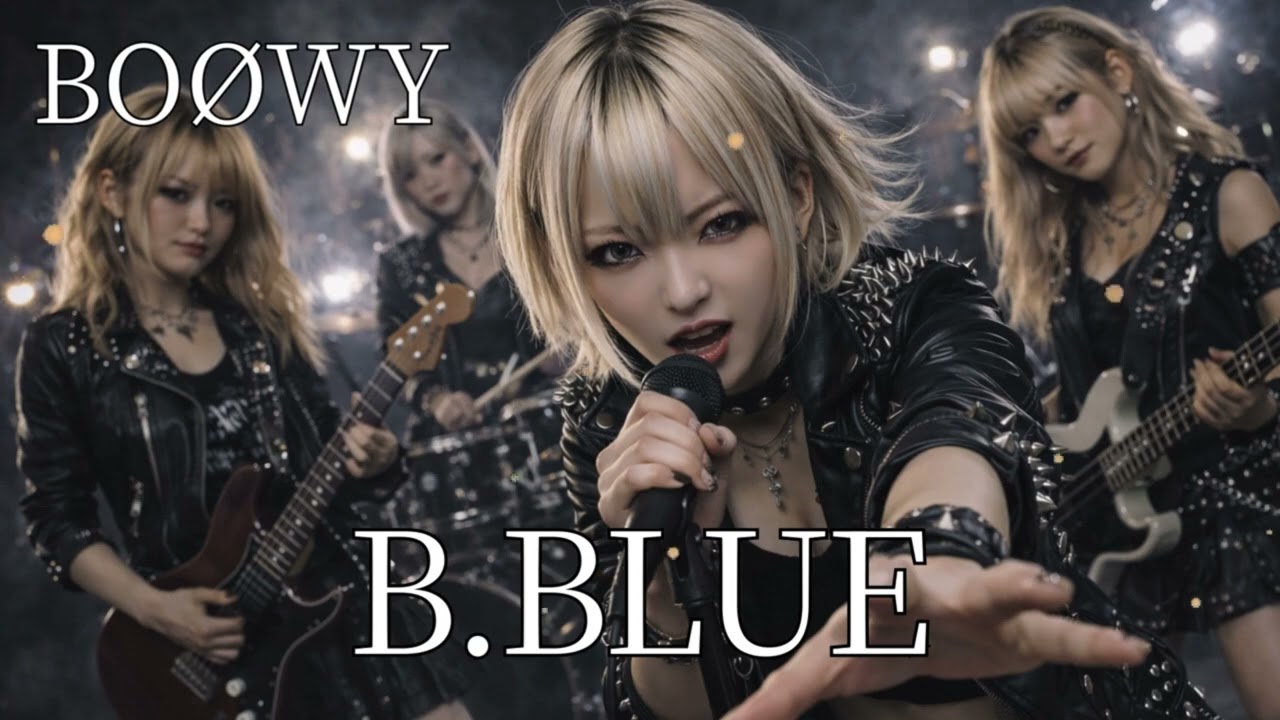 B.BLUE/ BOØWY　ギャル達がバンド組んでカバーしてみました【AIGirls Rock Band Symphonic Metal Cover】