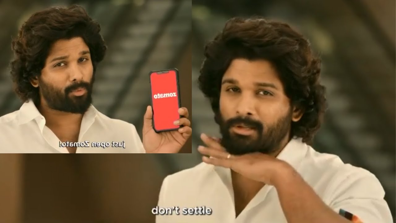 Allu Arjun Zomato Ad Allu Arjun Thaggede Le In Zomato Ad YouTube