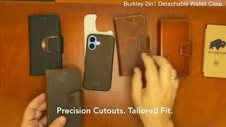 Burkley Premium Handmade Leather Wallet Case for iPhone 16 & 16 Plus– Luxury & Functionality in One!