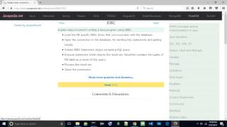 Explain steps involved in writing a Java program using JDBC. | javapedia.net