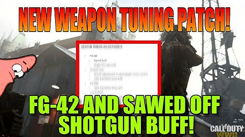 *NEW* WEAPON TUNING UPDATE RELEASED FOR COD WWII | FG42 BUFF & KAR98K NERF! | COD WWII HOTFIX