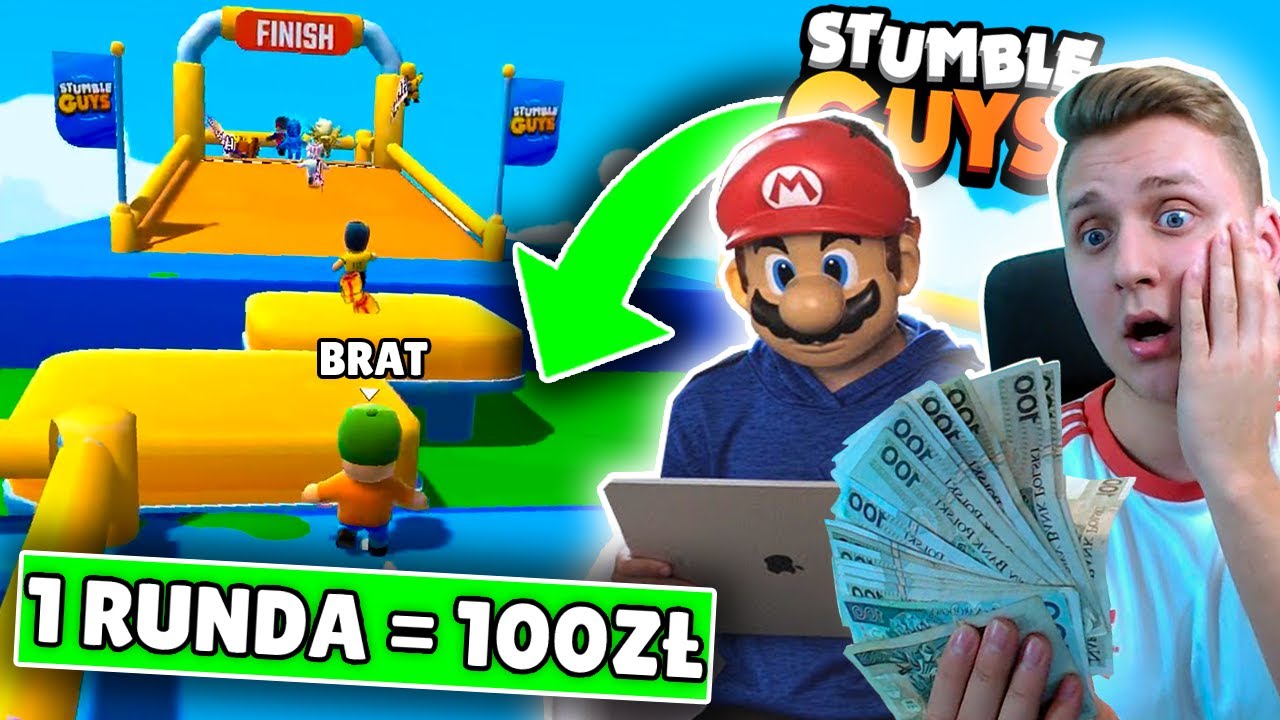 1 RUNDA = 100 ZŁ DLA MŁODSZEGO BRATA w STUMBLE GUYS!