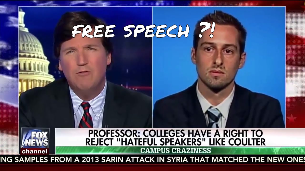 Tucker Carlson on Free Speech VS Liberal Professor - YouTube